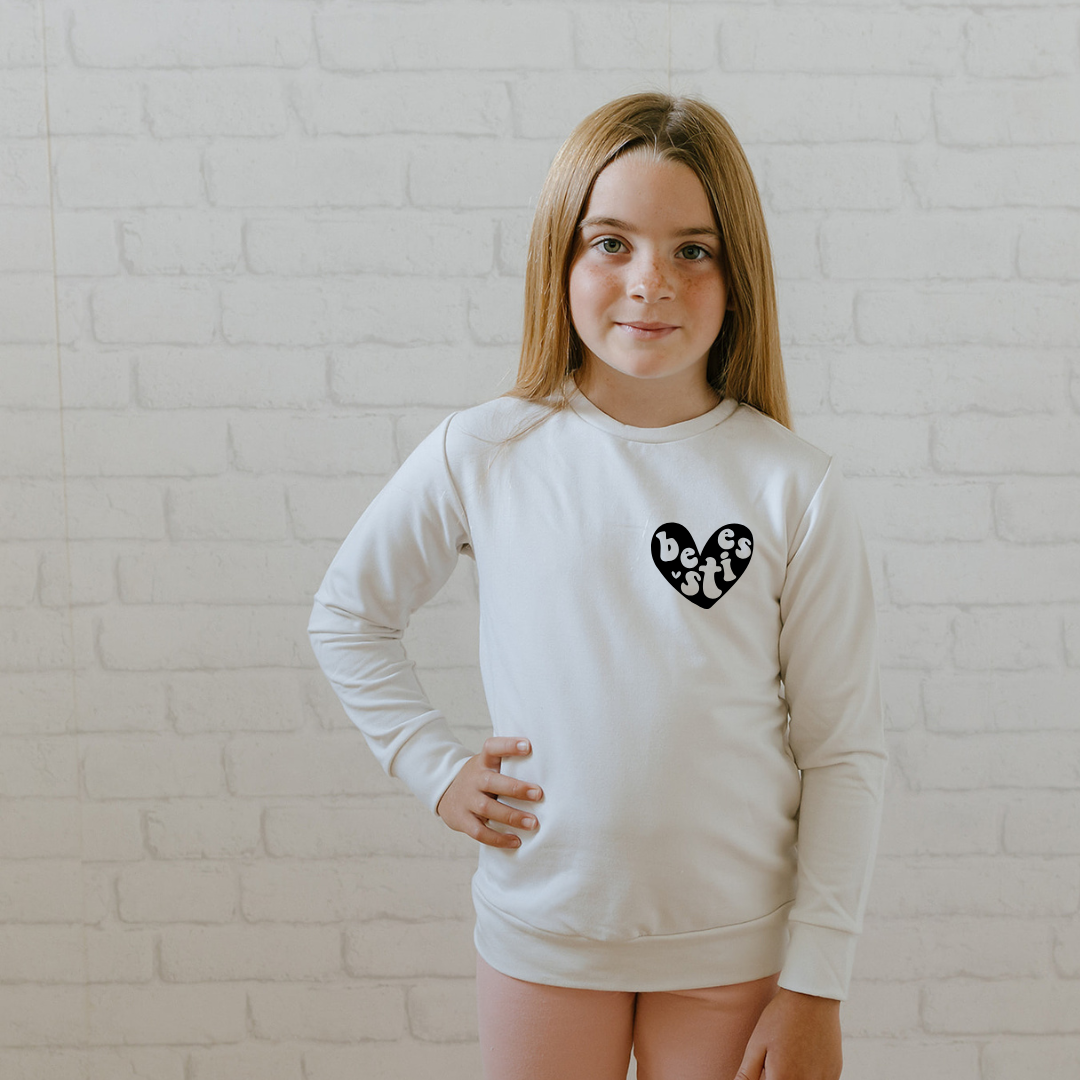 Bestie Heart Crewneck Youth