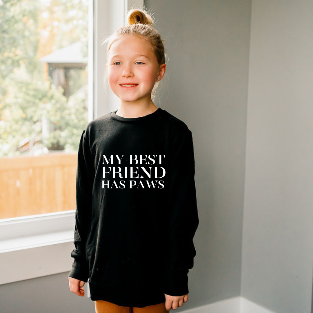 Best Friend Has Paws Crewneck Youth